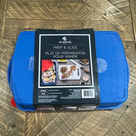 Mr. Bar-B-Q Prep & Slice. 3 Piece Set.Marinade Tray, Lid & Cutting Board. - Picture 2 of 5